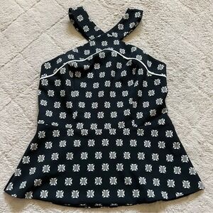 WHBM Floral Halter Top Blouse Women's‎ Size 2